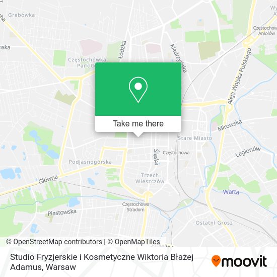 Studio Fryzjerskie i Kosmetyczne Wiktoria Błażej Adamus map