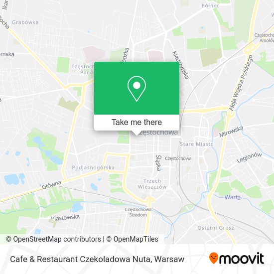 Карта Cafe & Restaurant Czekoladowa Nuta