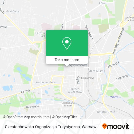 Карта Czestochowska Organizacja Turystyczna