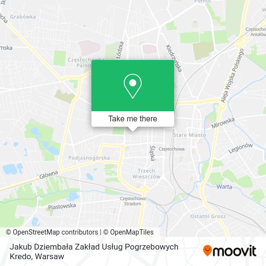 Jakub Dziembała Zakład Usług Pogrzebowych Kredo map