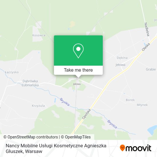 Карта Nancy Mobilne Usługi Kosmetyczne Agnieszka Głuszek