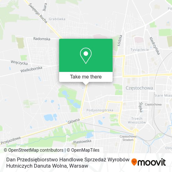 Dan Przedsiębiorstwo Handlowe Sprzedaż Wyrobów Hutniczych Danuta Wolna map