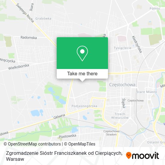 Zgromadzenie Sióstr Franciszkanek od Cierpiących map