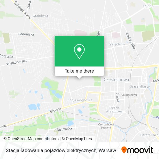 Stacja ładowania pojazdów elektrycznych map