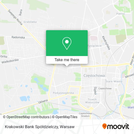 Krakowski Bank Spółdzielczy map