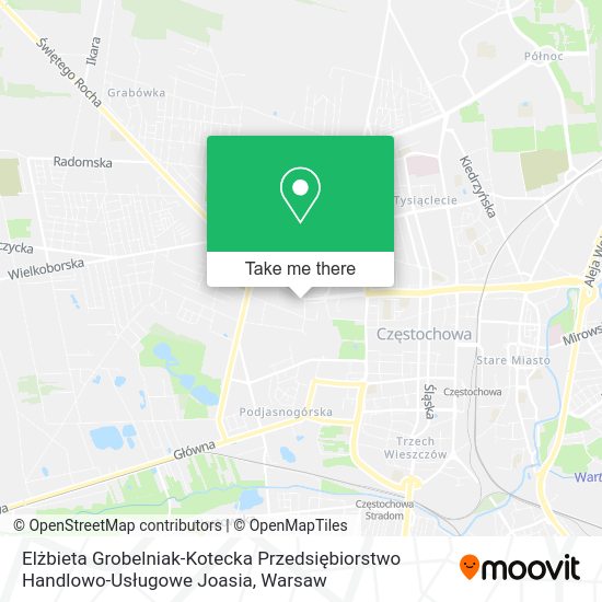 Elżbieta Grobelniak-Kotecka Przedsiębiorstwo Handlowo-Usługowe Joasia map