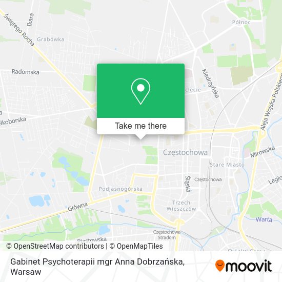 Gabinet Psychoterapii mgr Anna Dobrzańska map