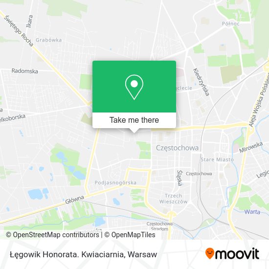 Łęgowik Honorata. Kwiaciarnia map