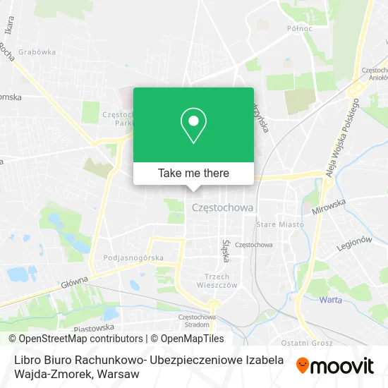 Карта Libro Biuro Rachunkowo- Ubezpieczeniowe Izabela Wajda-Zmorek