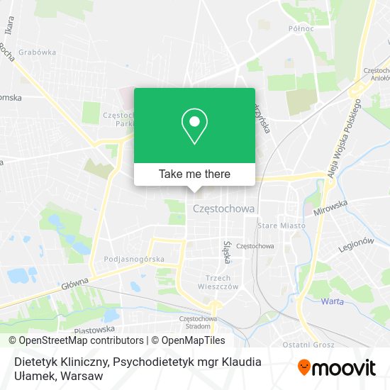 Dietetyk Kliniczny, Psychodietetyk mgr Klaudia Ułamek map