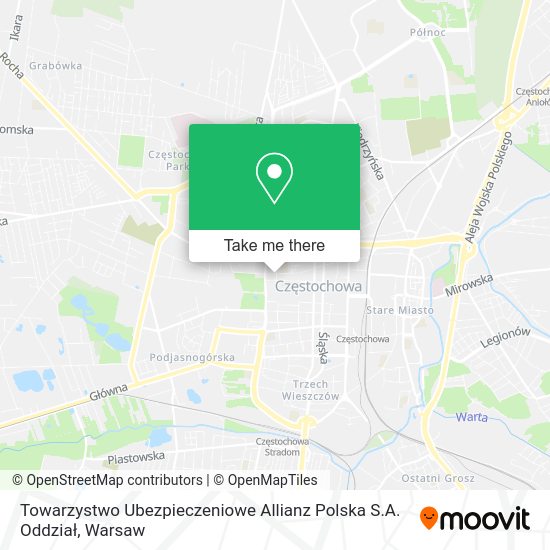 Towarzystwo Ubezpieczeniowe Allianz Polska S.A. Oddział map