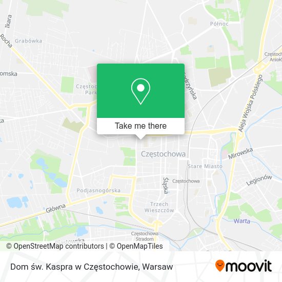 Dom św. Kaspra w Częstochowie map