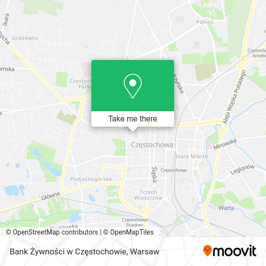 Bank Żywności w Częstochowie map