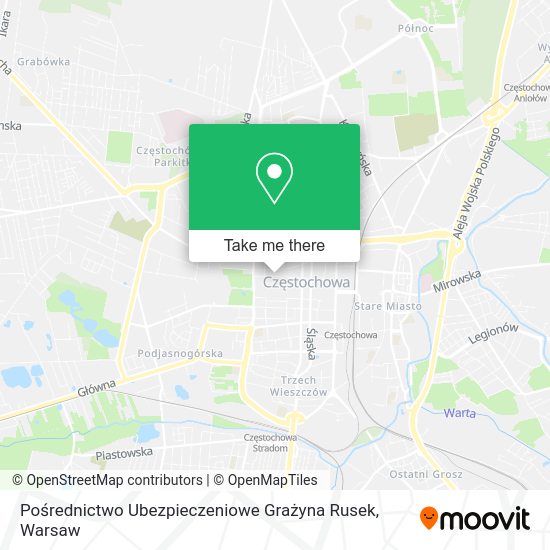 Pośrednictwo Ubezpieczeniowe Grażyna Rusek map