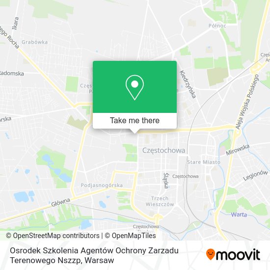 Osrodek Szkolenia Agentów Ochrony Zarzadu Terenowego Nszzp map