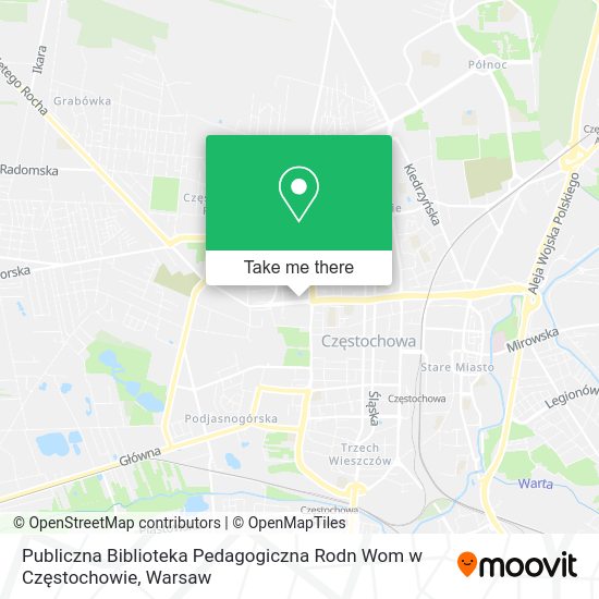 Publiczna Biblioteka Pedagogiczna Rodn Wom w Częstochowie map