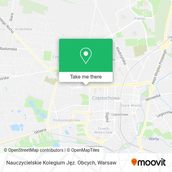 Nauczycielskie Kolegium Jęz. Obcych map