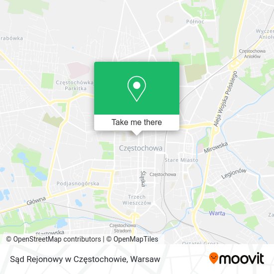 Sąd Rejonowy w Częstochowie map