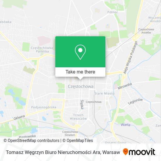 Tomasz Węgrzyn Biuro Nieruchomości Ara map