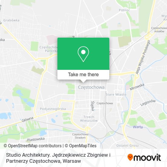 Studio Architektury. Jędrzejkiewicz Zbigniew i Partnerzy Częstochowa map