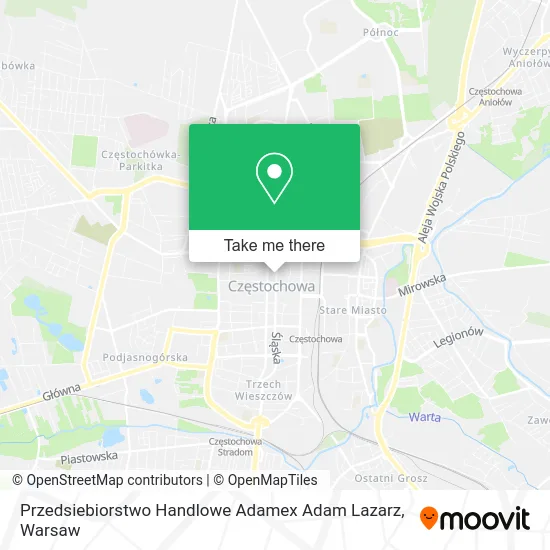 Карта Przedsiebiorstwo Handlowe Adamex Adam Lazarz