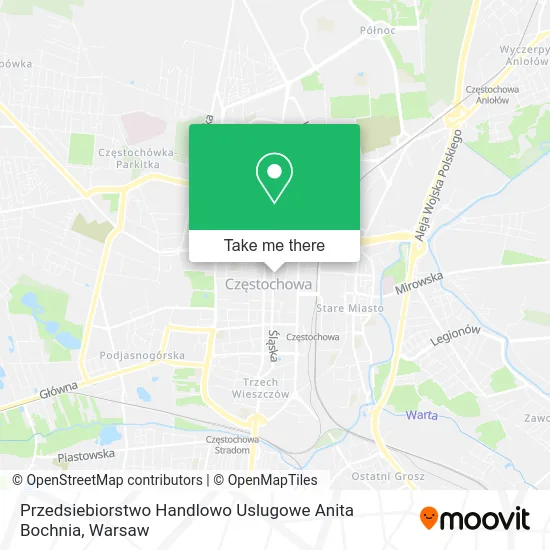 Карта Przedsiebiorstwo Handlowo Uslugowe Anita Bochnia