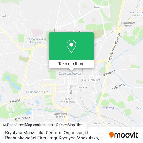 Krystyna Moczulska Centrum Organizacji i Rachunkowości Firm - mgr Krystyna Moczulska map