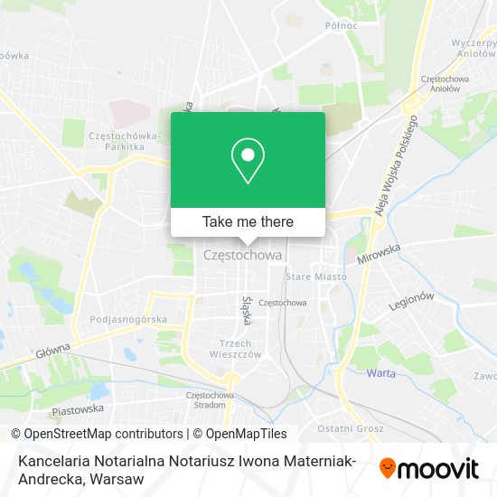 Kancelaria Notarialna Notariusz Iwona Materniak-Andrecka map