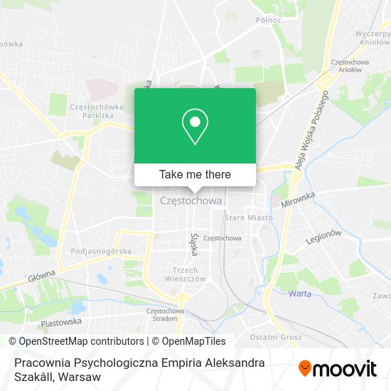 Карта Pracownia Psychologiczna Empiria Aleksandra Szakâll