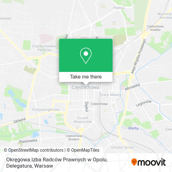 Okręgowa Izba Radców Prawnych w Opolu. Delegatura map