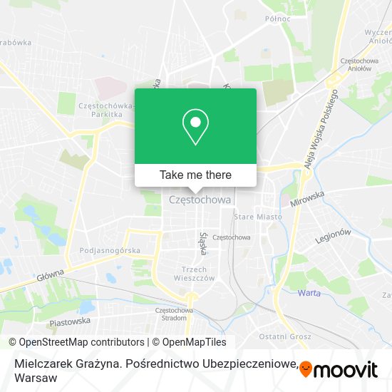 Mielczarek Grażyna. Pośrednictwo Ubezpieczeniowe map