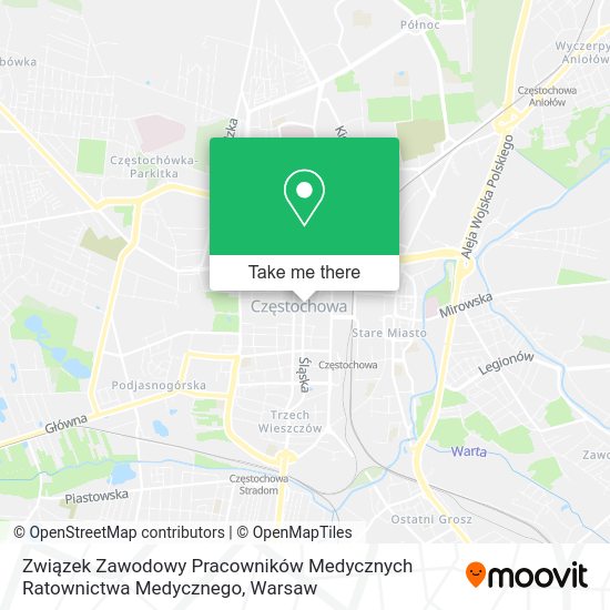 Związek Zawodowy Pracowników Medycznych Ratownictwa Medycznego map