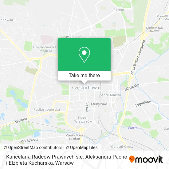 Kancelaria Radców Prawnych s.c. Aleksandra Pacho i Elżbieta Kucharska map