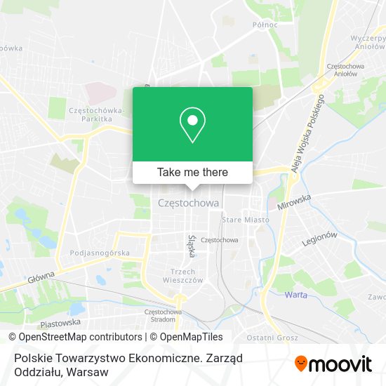 Polskie Towarzystwo Ekonomiczne. Zarząd Oddziału map