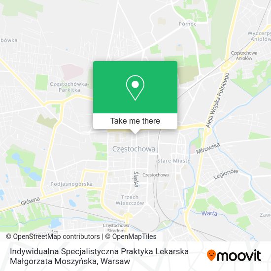 Indywidualna Specjalistyczna Praktyka Lekarska Małgorzata Moszyńska map