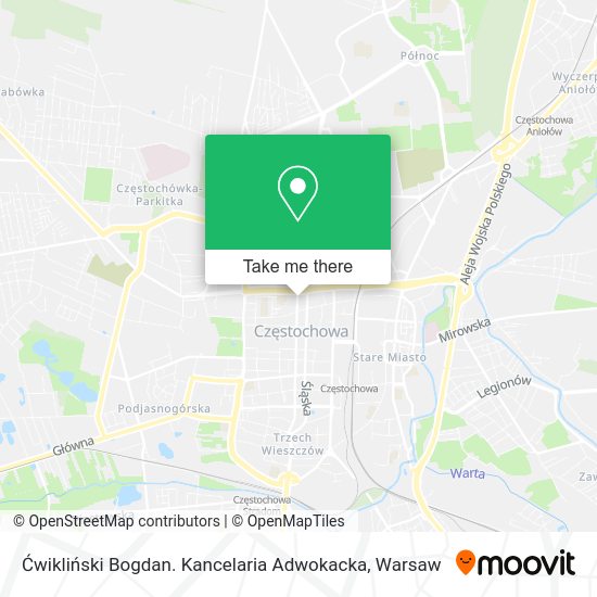 Ćwikliński Bogdan. Kancelaria Adwokacka map