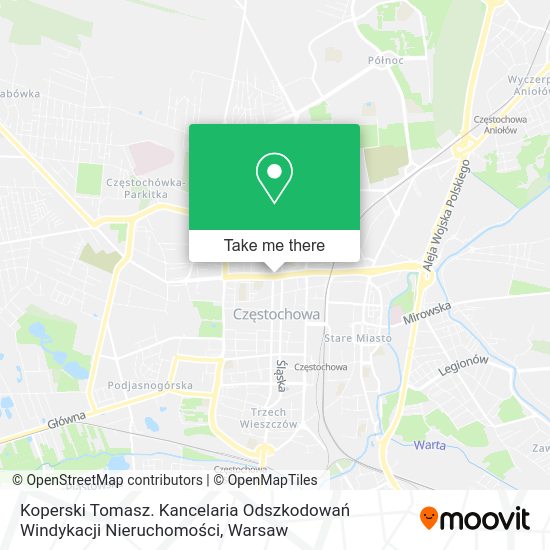 Koperski Tomasz. Kancelaria Odszkodowań Windykacji Nieruchomości map