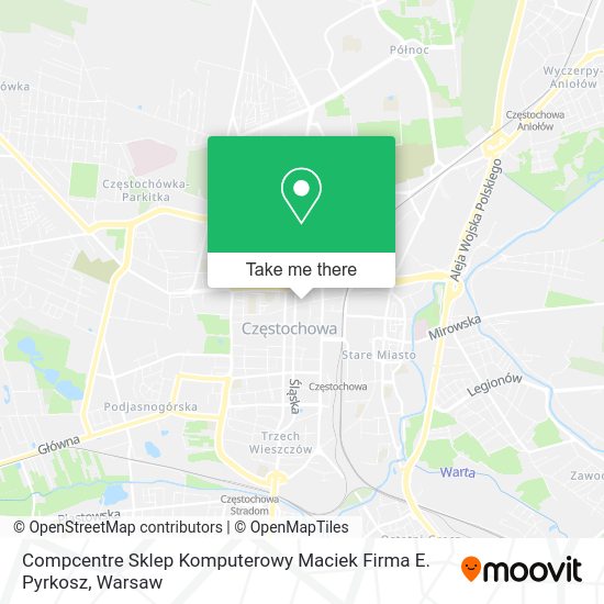 Compcentre Sklep Komputerowy Maciek Firma E. Pyrkosz map