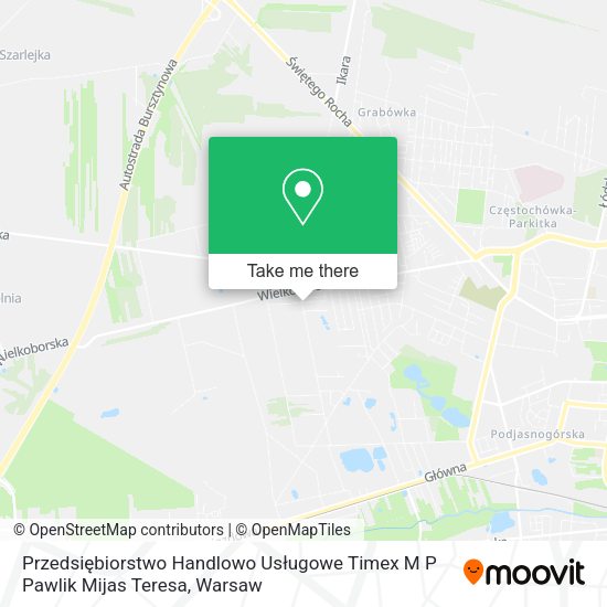 Przedsiębiorstwo Handlowo Usługowe Timex M P Pawlik Mijas Teresa map