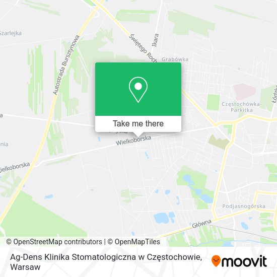 Ag-Dens Klinika Stomatologiczna w Częstochowie map