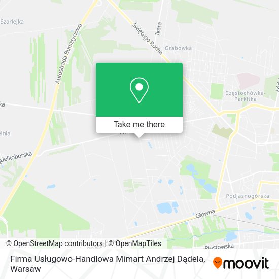 Firma Usługowo-Handlowa Mimart Andrzej Dądela map