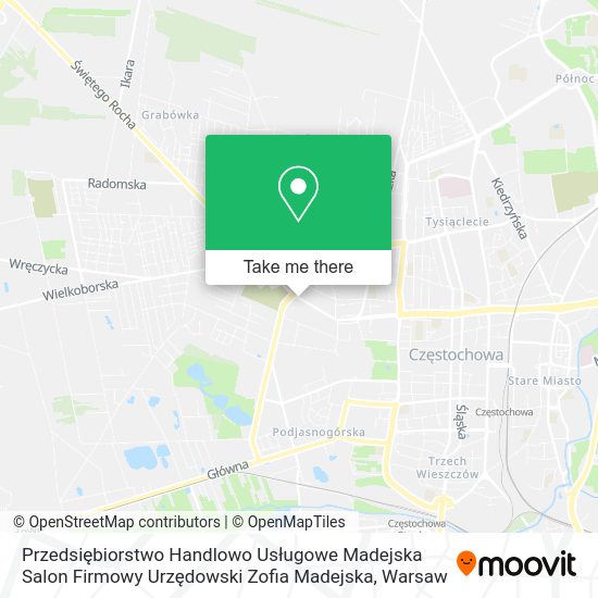 Przedsiębiorstwo Handlowo Usługowe Madejska Salon Firmowy Urzędowski Zofia Madejska map