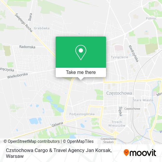 Карта Czstochowa Cargo & Travel Agency Jan Korsak