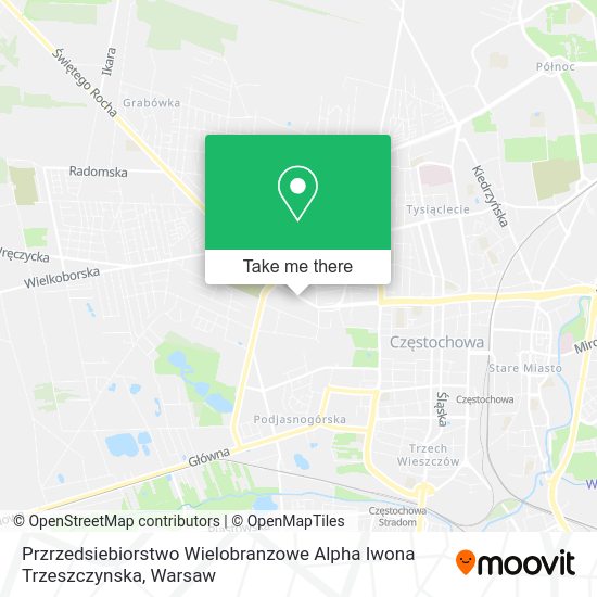 Przrzedsiebiorstwo Wielobranzowe Alpha Iwona Trzeszczynska map