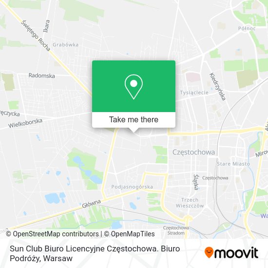 Sun Club Biuro Licencyjne Częstochowa. Biuro Podróży map