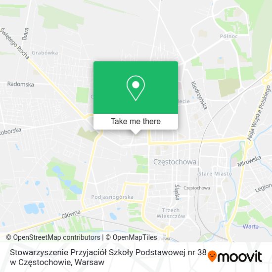 Stowarzyszenie Przyjaciół Szkoły Podstawowej nr 38 w Częstochowie map