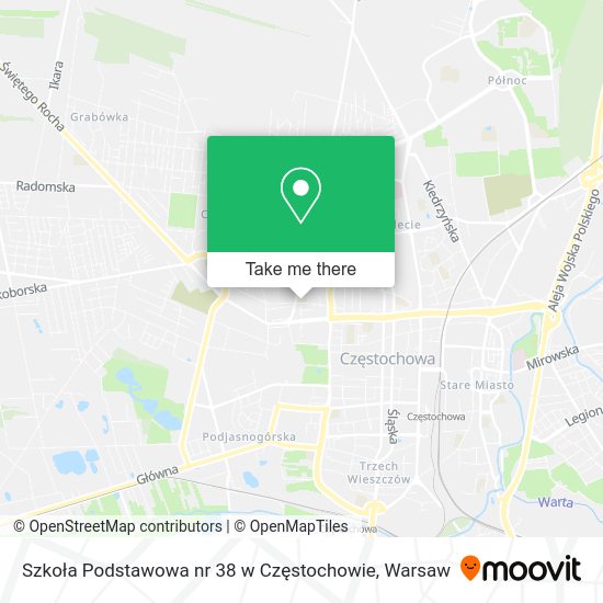 Szkoła Podstawowa nr 38 w Częstochowie map