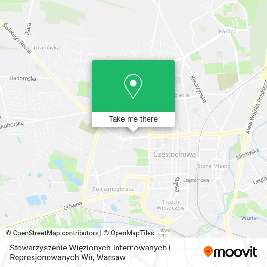 Карта Stowarzyszenie Więzionych Internowanych i Represjonowanych Wir