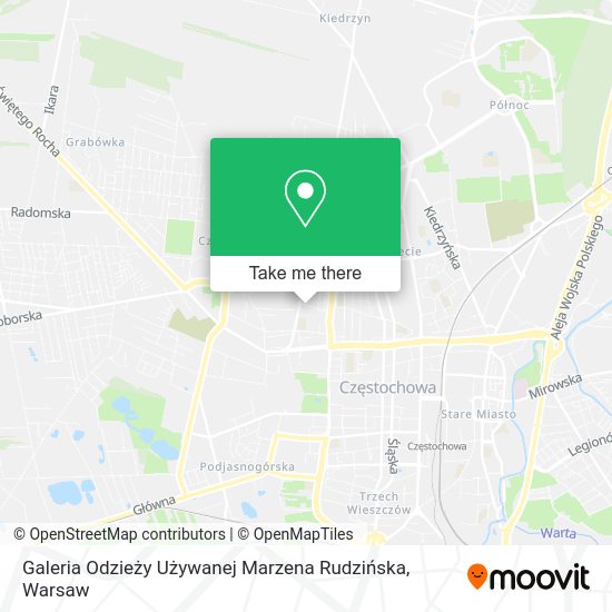 Galeria Odzieży Używanej Marzena Rudzińska map