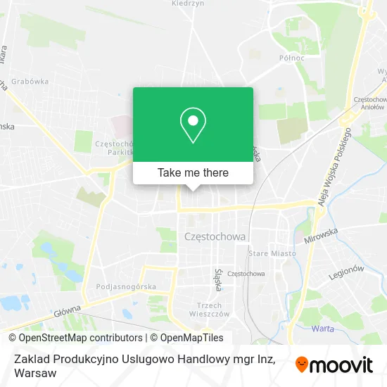 Карта Zaklad Produkcyjno Uslugowo Handlowy mgr Inz